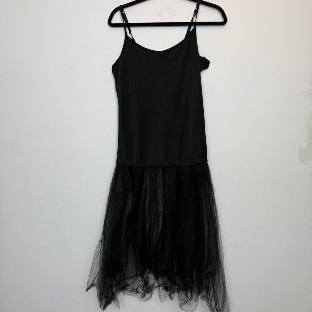 Vintage 90s slip dress crinoline tulle skirt ballet grunge distressed coquette M